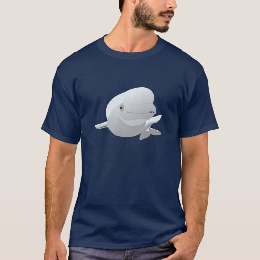 Friendly Beluga Whale T-shirt (Voorkant)