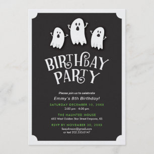 Friendly Birthday Ghost Party Kaart