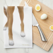 Friendly Boxer Dog Kitchen Towel Theedoek (Quarter Fold)