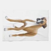 Friendly Boxer Dog Kitchen Towel Theedoek (Horizontaal)