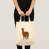 Friendly Brown Alpaca Canvas tas (Voorkant (product))