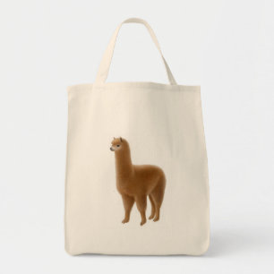 Friendly Brown Alpaca Canvas tas