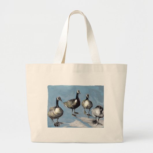 Friendly Canada Geese 2012 Grote Tote Bag (Voorkant)