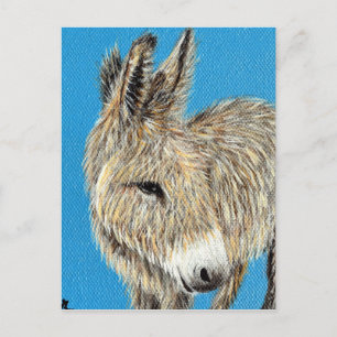 Friendly Donkey Painting Briefkaart