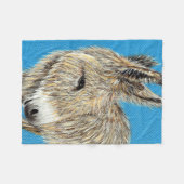 Friendly Donkey Painting Fleece Deken (Voorkant (Horizontaal))