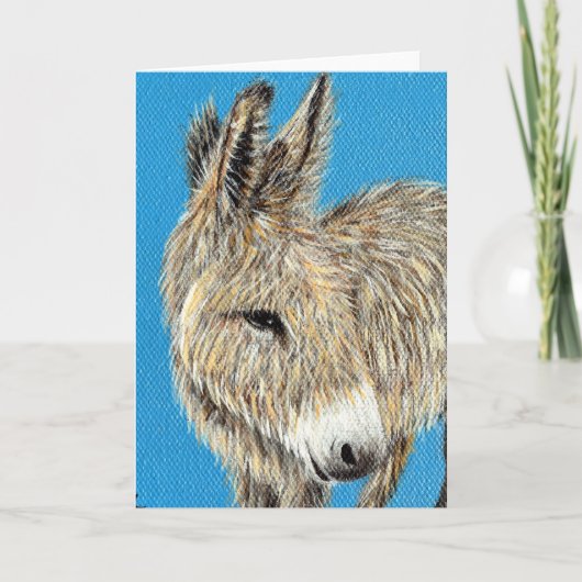 Friendly Donkey Painting Kaart (Voorkant)