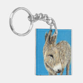 Friendly Donkey Painting Sleutelhanger (Voorkant Links)