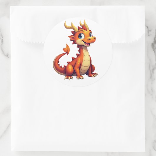 Friendly Dragon Character Sticker  (Sac)