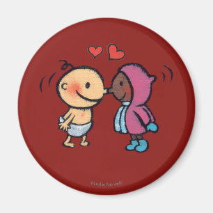 Friendly Eskimo Nose Kisses Kinderen Magneet
