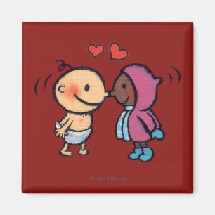 Friendly Eskimo Nose Kisses Kinderen Magneet