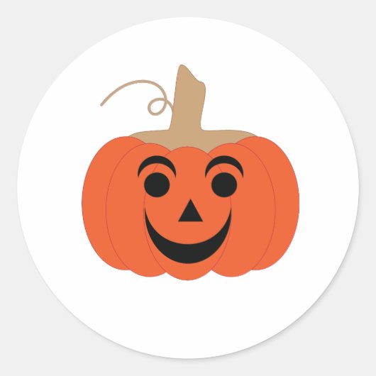 Friendly-face Jack-o-lantaarn Sticker (Voorkant)
