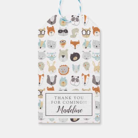 Friendly Faces | Portretten van stutdieren Cadeaulabel (Achterkant)