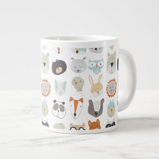 Friendly Faces | Portretten van stutdieren Extra Grote Beker (Voorkant rechts)