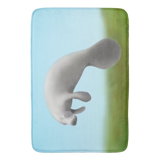 Friendly Florida Manatee Bath Mat (Voorkant Verticaal)