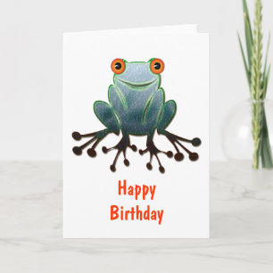 Friendly Frog Birthday Kaart