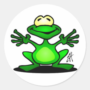 Friendly Frog Ronde Sticker