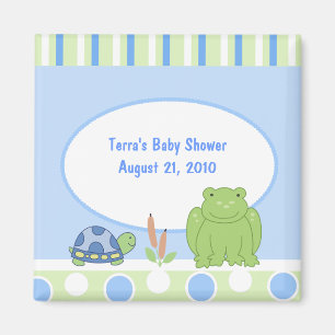 Friendly Frog & Turtle Baby shower Favor Magnet Magneet