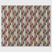 Friendly Ghosts in Cream Orange and Pink  Cadeaupapier (Vlak)