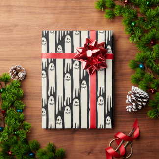 Friendly Ghosts on Cream and Pink – Halloween Patt Cadeaupapier