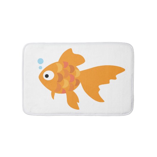 Friendly Gold Fish Illustration Badmat (Voorkant)