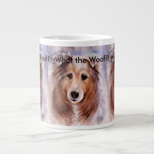 FRIENDLY GOLDEN COLLIE DOG EXTRA GROTE MOK (Voorkant)