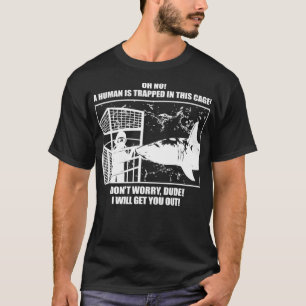 Friendly Great White Shark Cage Diving T-shirt