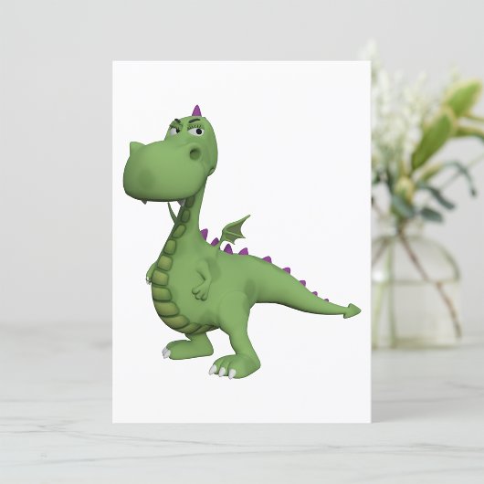 Friendly Green Dinosaur Kaart