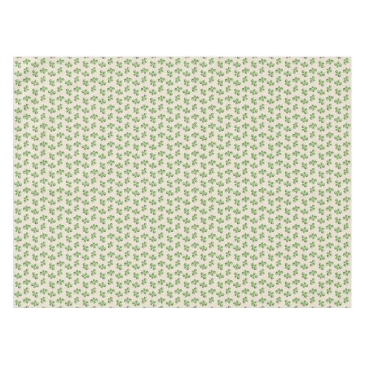Friendly Green Succulent Leaves on Light Beige Tafelkleed (Voorkant (Horizontaal))