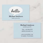 Friendly Hallo Visitekaartje (Voorkant / Achterkant)