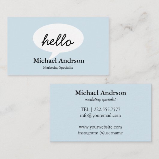 Friendly Hallo Visitekaartje (Voorkant / Achterkant)