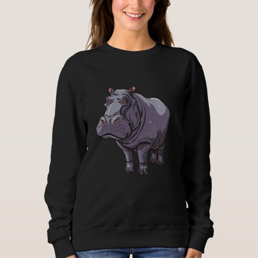 Friendly Hippopotamus Cartoon Hippo Trui (Voorkant)