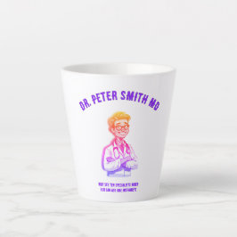 Friendly Internist Doctor Cartoon Healthcare Desig Latte Mok