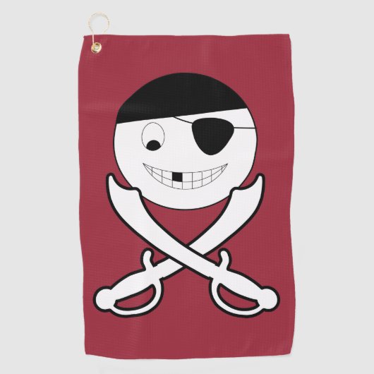 Friendly Jolly Roger Golfhanddoek (Voorkant)