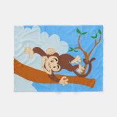 Friendly Monkey Fleece Deken (Voorkant (Horizontaal))