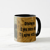 Friendly Otter en Funny Message personalize Mok (Voorkant rechts)