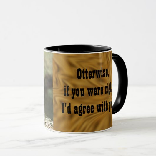 Friendly Otter en Funny Message personalize Mok (Voorkant rechts)