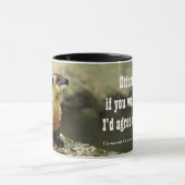 Friendly Otter en Funny Message personalize Mok (Midden)