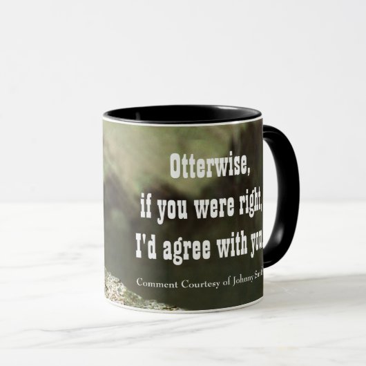 Friendly Otter en Funny Message personalize Mok (Voorkant rechts)