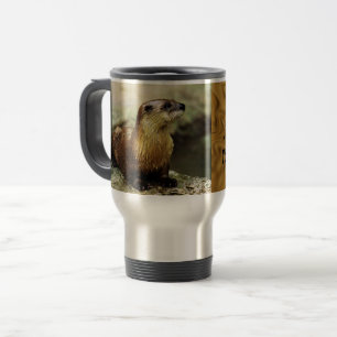 Friendly Otter en Funny Message personalize Reisbeker