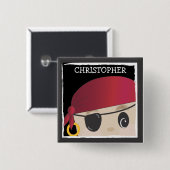 Friendly Pirate Boy Button (Voorkant /achterkant)