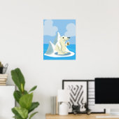Friendly Polar Beer op een Poster van Iceberg (Thuiskantoor)