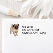 Friendly Pug Dog Label (Insitu)