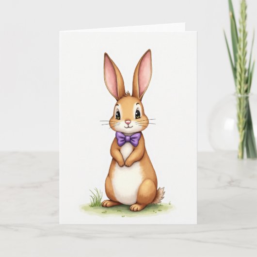 Friendly Rabbit Greeting Card Kaart (Voorkant)