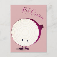 Friendly Red Onion Cartoon Character | BRIEFKAART