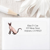 Friendly Siamese kat Label (Insitu)