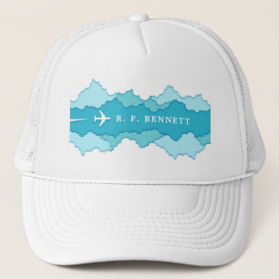 Friendly Skies Aangepaste naam Trucker Pet