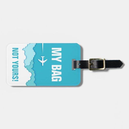 Friendly Skies | Mijn tas! Niet van jou Bagagelabel (Voorkant horizontaal)