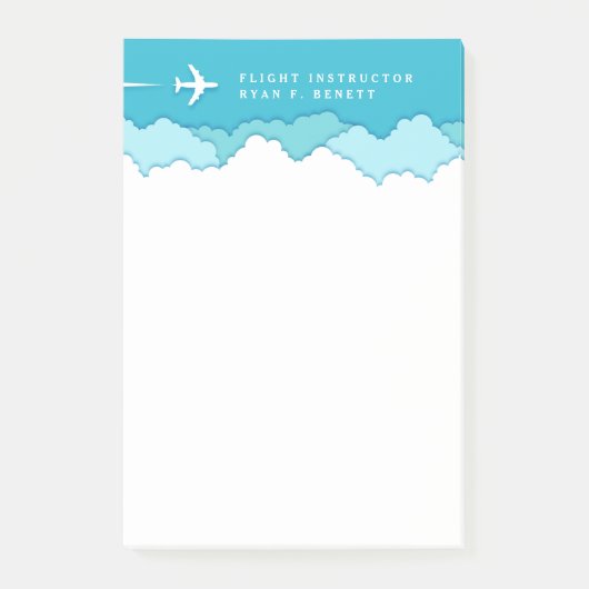 Friendly Skies | Piloot en luchtvaart Post-it® Notes (Voorkant)