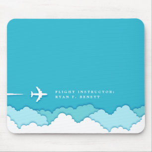 Friendly Skies   vlieginstructeur   Aangepaste naa Muismat