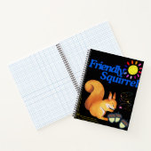 Friendly Squirrel verzamelt noten Notitieboek (Binnen)